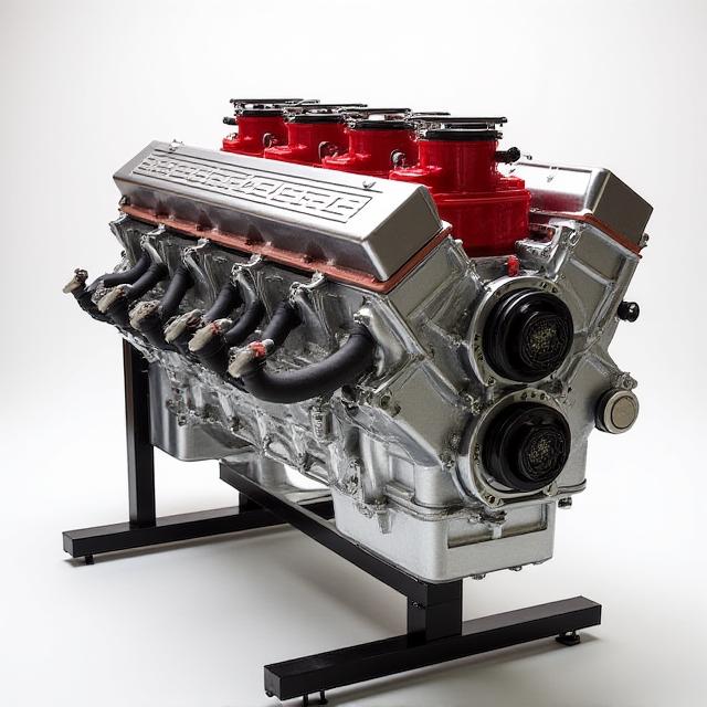 Motore Alfa Romeo V6 Busso completamente restaurato, lucidato e pronto per l'installazione